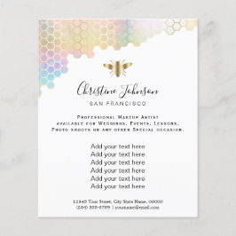 虹色フェイク効果ハニカム チラシ