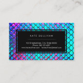 虹色フェイク効果マーメイドデザイン 名刺 (裏面)