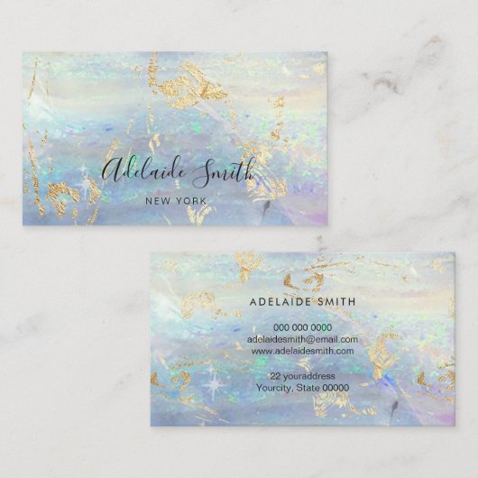 虹色フェイク玉石 名刺 (正面/裏面)