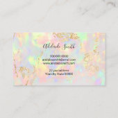 虹色フェイク眼質組織アポイントメントカード 名刺 (裏面)