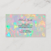 虹色フェイク眼質組織アポイントメントカード 名刺 (裏面)