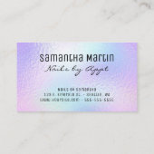 虹色フェイク箔およびグリッターブラシのストローク 名刺 (裏面)