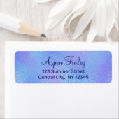 虹色フェイク箔のエレガント差出人住所ラベル ラベル (インサイチュ)
