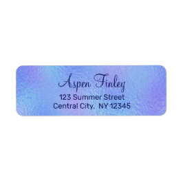 虹色フェイク箔のエレガント差出人住所ラベル ラベル