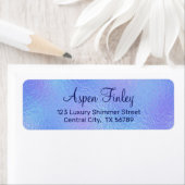 虹色フェイク箔のエレガント差出人住所ラベル ラベル (インサイチュ)