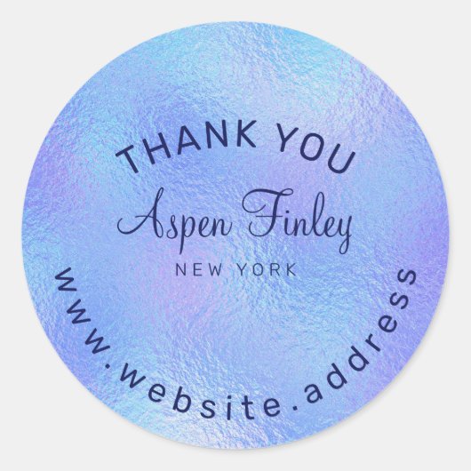 虹色フェイク箔エレガントクラシック円状シール ラウンドシール (正面)