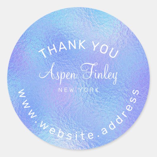 虹色フェイク箔エレガントクラシック円状シール ラウンドシール (正面)