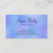 虹色フェイク箔エレガント – ロゴ名刺 名刺 (裏面)