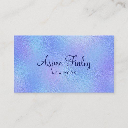 虹色フェイク箔ビジネスエレガントカード 名刺 (正面)