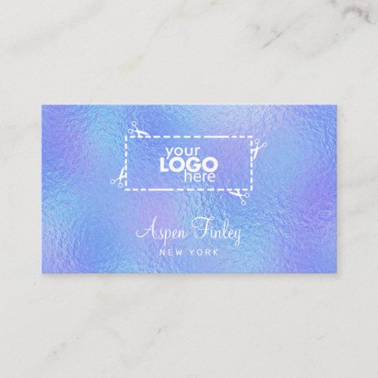 虹色フェイク箔ロエレガントゴ・ビジネス・カード 名刺 (正面)