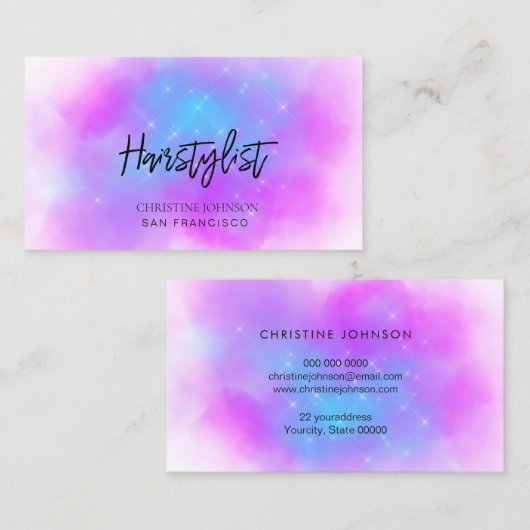 虹色フェイク紫雲 名刺 (正面/裏面)