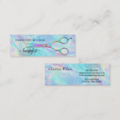 虹色フェイク美容用はさみ スキニー名刺 (正面/裏面)