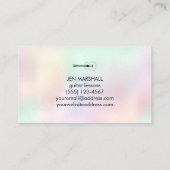 虹色フェイク背景ギタリスト 名刺 (裏面)