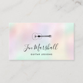 虹色フェイク背景ギタリスト 名刺