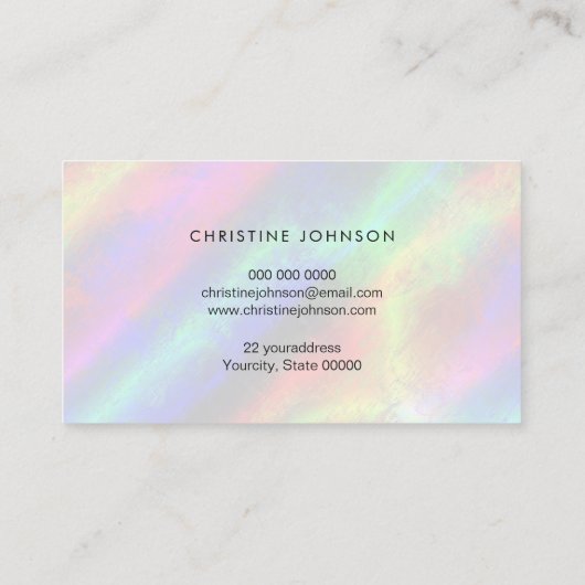 虹色フェイク背景 名刺 (裏面)