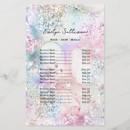 虹色フェイク色の価格表 チラシ