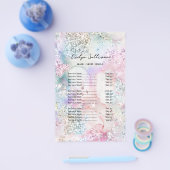 虹色フェイク色の価格表 チラシ (シングル)