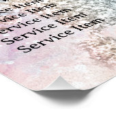 虹色フェイク色グリッター価格表 ポスター (コーナー)