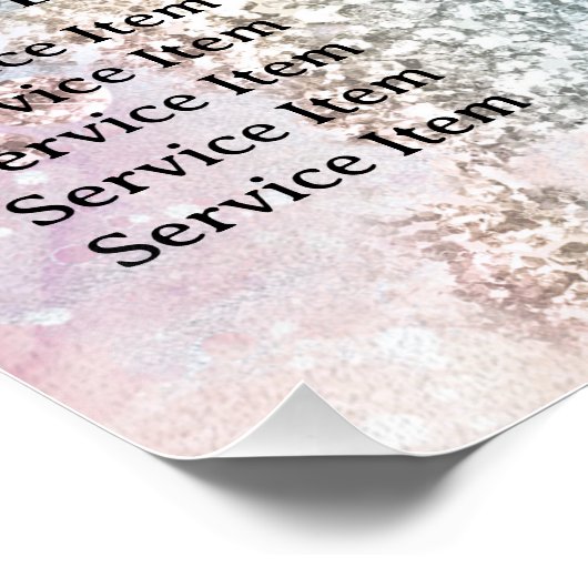 虹色フェイク色グリッター価格表 ポスター (コーナー)