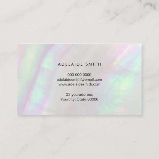 虹色フェイク貝名刺 名刺 (裏面)