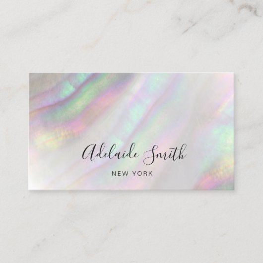 虹色フェイク貝名刺 名刺 (正面)