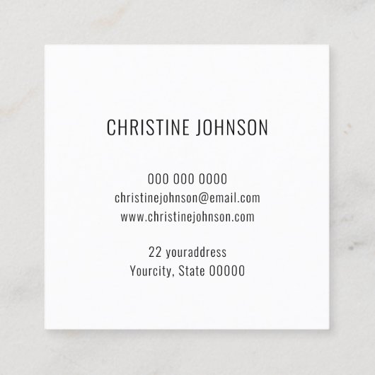 虹色フェイク貝殻スクエア名刺 スクエア名刺 (裏面)