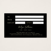 虹色フェイク金ゴールドグリッターギフトカード (裏面)