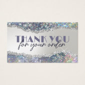 虹色フェイク銀グリッター割引カード (正面)