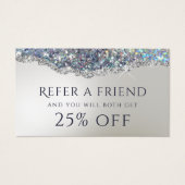 虹色フェイク銀グリッター箔の紹介カード (正面)