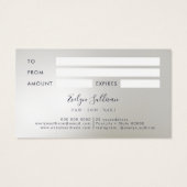 虹色フェイク銀グリッター箔ギフトカード (裏面)