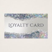 虹色フェイク銀グリッター箔ロイヤリティカード (正面)