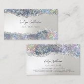 虹色フェイク銀グリッター箔名刺 名刺 (正面/裏面)