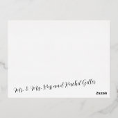 虹色フォイルありがとう 箔招待状ポストカード (裏面)