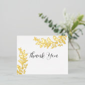 虹色フォイルありがとう 箔招待状ポストカード (立ち正面)