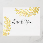 虹色フォイルありがとう 箔招待状ポストカード (正面)