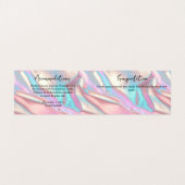 虹色フォイルおよびグリッター結婚のエンクロージャカード 名刺 (内部フラット)