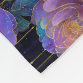 虹色フローララッピング（赤いリボン弓） フリースブランケット (角)