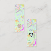 虹色ブティック服価格サイズつるAラベル スキニー名刺 (正面/裏面)