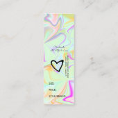 虹色ブティック服価格サイズつるAラベル スキニー名刺 (裏面)