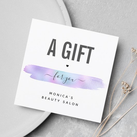 虹色ブラシストローク追加ロゴ美しいメイクアップスパ