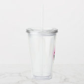 虹色ブルゴーニュ赤バラ アクリルタンブラー (右)