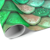 虹色ブルーグリーングリッターマーメイドフィッはかりで測ク ラッピングペーパー (ロールコーナー)