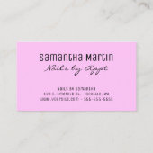 虹色ホイルブラシストロークレインボーヒョウのピンク 名刺 (裏面)