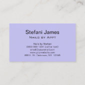 虹色ホイルレインボーヒョウ紫 名刺 (裏面)