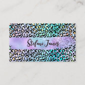 虹色ホイルレインボーヒョウ紫 名刺 (正面)