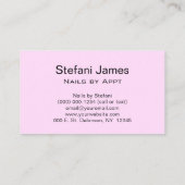 虹色ホイルレインボーヒョウ・ピンク 名刺 (裏面)