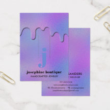 虹色ホイル滴下モノグラムのヘアクリップ表示