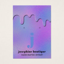 虹色ホイル滴下モノグラムイヤリングディスプレイ