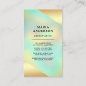 虹色ホエレガントログラフィック化粧アーティスト写真 名刺 (裏面)