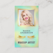 虹色ホエレガントログラフィック化粧アーティスト写真 名刺 (正面)